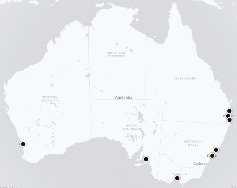 Map of: partner gyms